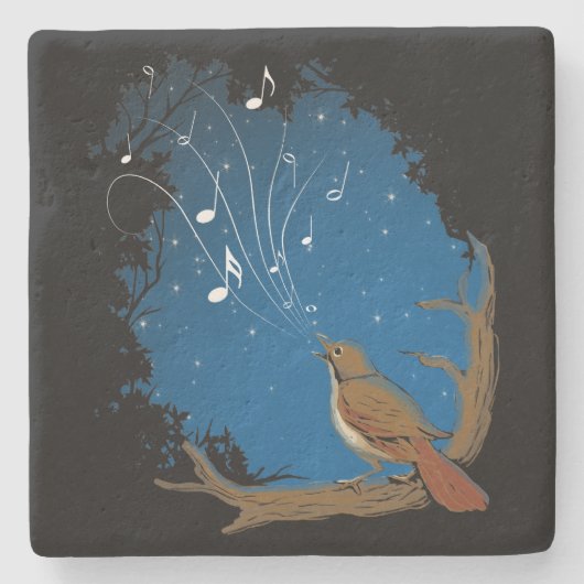 Nightingale Song Steinuntersetzer (Vorderseite)