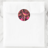 NIGHTINGING MIT ROSE MONOGRAMM Pink Yellow Black Runder Aufkleber (Tasche)