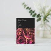 NIGHTINGING MIT ROSE MONOGRAMM, rosa Gelb Visitenkarte (Stehend Vorderseite)