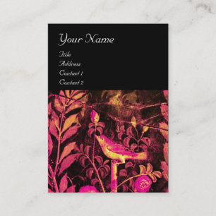 NIGHTINGING MIT ROSE MONOGRAMM, rosa Gelb Visitenkarte