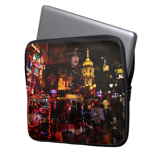 Nightlife Abstracta Laptopschutzhülle (Vorderseite Links)