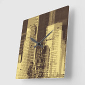 Nightline III Quadratische Wanduhr (Winkel)