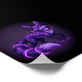 Nightlumen Violetter Fuchsgeist Fantasy Leinwand Poster (Ecke)