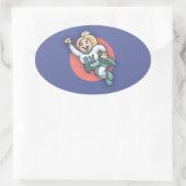 Nightly Nurse! Ovaler Aufkleber (Tasche)