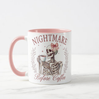 Nightmare Before Coffee Skeleton Tasse - Funny Cof