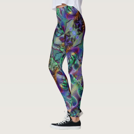 Nightmare Lavender Green Halloween Leggings (Links)