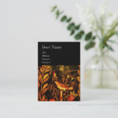NIGHTON MIT ROSE MONOGRAM, Red Black Gold Visitenkarte (Stehend Vorderseite)
