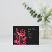 NIGHTON MIT ROSE MONOGRAM, Rosa Schwarz Visitenkarte (Stehend Vorderseite)