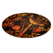 NIGHTON MIT ROSE, rot-gelb Schneidebrett (Ecke)