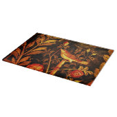 NIGHTON MIT ROSE, rot, schwarz Schneidebrett (Ecke)