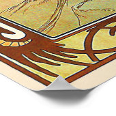 Night's Erholung Vintag Nouveau by Alphonse Mucha Poster (Ecke)