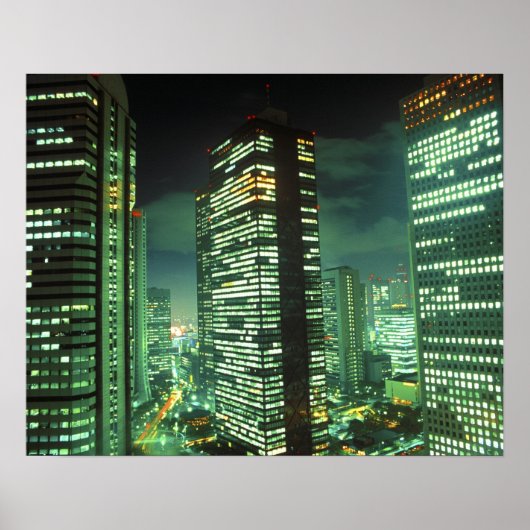 Nightscape, Shinjuku, Tokio, Japan Poster (Vorne)