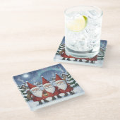 Nighttime Norway Nisse, Coaster Glasuntersetzer (Schrägansicht)