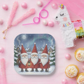 Nighttime Norway Nisse, Paper Plates Pappteller (Party)