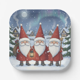 Nighttime Norway Nisse, Paper Plates Pappteller
