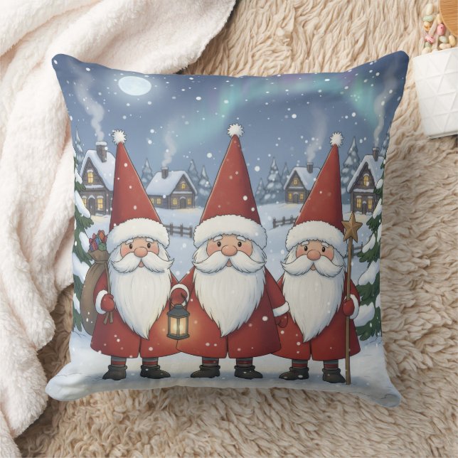 Nighttime Norway Nisse, Throw PIllow Kissen (Decke)