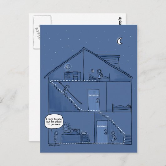 Nighttime Parenting Postcard Postkarte (Vorne/Hinten)