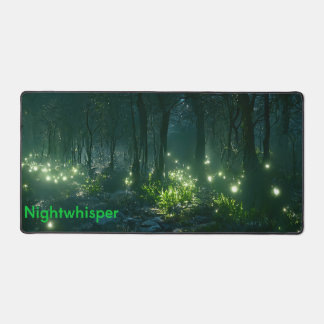 Nightwhisper: Firefly Forest Glow Schreibtischunterlage