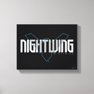 Nightwing Hi-Tech Namensgrafik Leinwanddruck