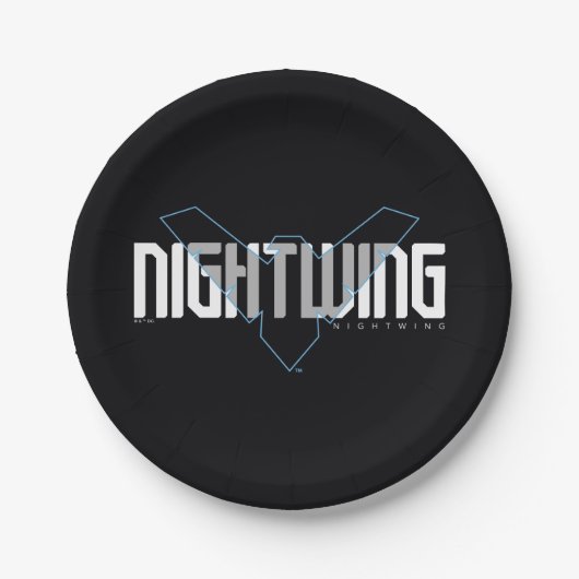 Nightwing Hi-Tech Namensgrafik Pappteller (Vorderseite)
