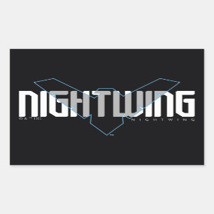 Nightwing Hi-Tech Namensgrafik Rechteckiger Aufkleber