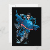 Nightwing rides bike postkarte (Vorne/Hinten)