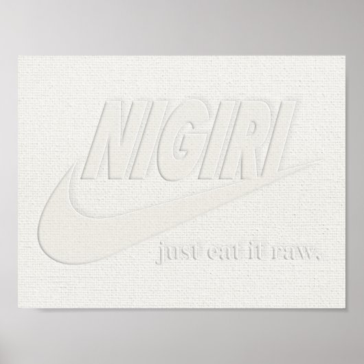 Nigiri Embossed Parody Poster (Vorne)