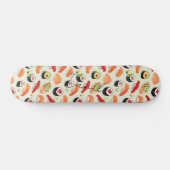 Nigiri Sushi Japan Food Cartoon Pattern Skateboard (Horizontal)