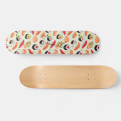 Nigiri Sushi Japan Food Cartoon Pattern Skateboard (Horizontal)