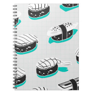 Nigiri Sushi, neonisch Vintag. Notizblock