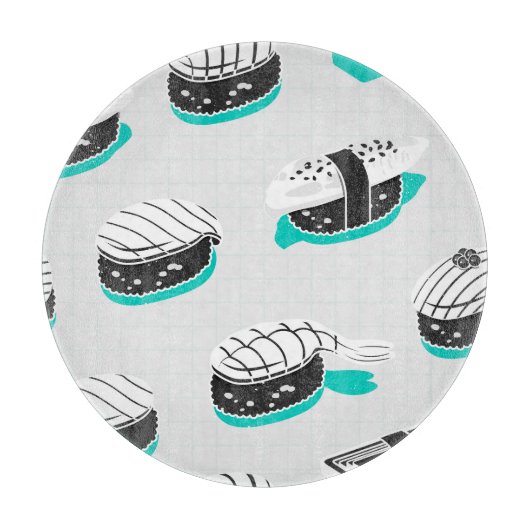 Nigiri Sushi, neonisch Vintag. Schneidebrett (Vorderseite)