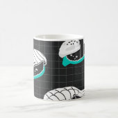 Nigiri Sushi Vintag Sketch Pattern Kaffeetasse (Mittel)