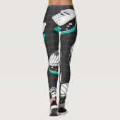 Nigiri Sushi Vintag Sketch Pattern Leggings (Rückseite)