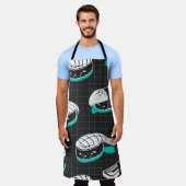 Nigiri Sushi Vintag Sketch Pattern Schürze (Getragen)