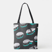 Nigiri Sushi Vintag Sketch Pattern Tasche (Rückseite)