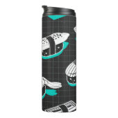 Nigiri Sushi Vintag Sketch Pattern Thermosbecher (Nach rechts gedreht)