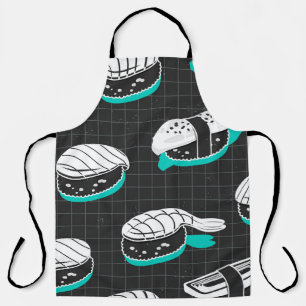 Nigiri Sushi Vintage-Skizzenmuster Schürze