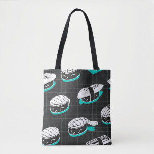 Nigiri Sushi Vintage-Skizzenmuster Tasche