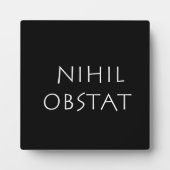 Nihil obstat fotoplatte (Vorderseite)