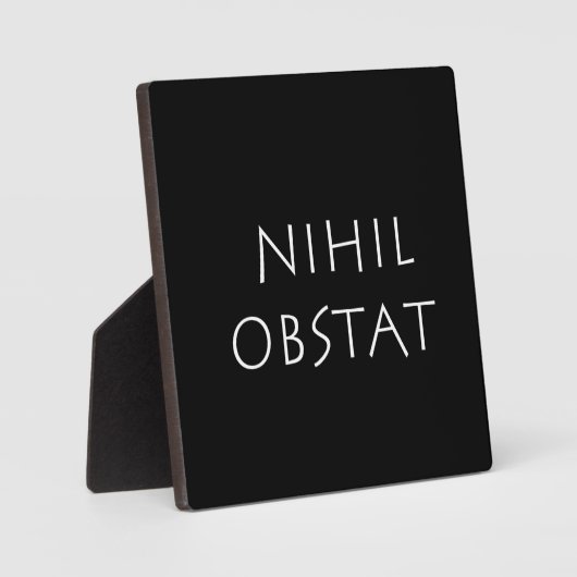 Nihil obstat fotoplatte (Vorderseite)