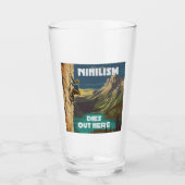 Nihilismus stirbt hier am Felsklettern Glas (Vorderseite)