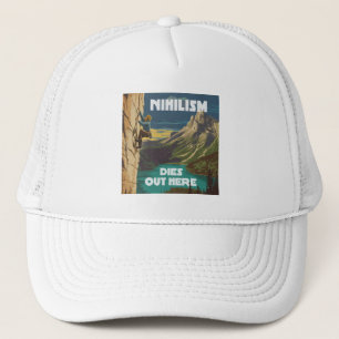Nihilismus stirbt hier am Felsklettern Truckerkappe