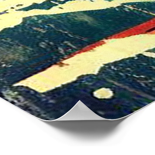 Nihilismus stirbt hier am Kajak Poster (Ecke)