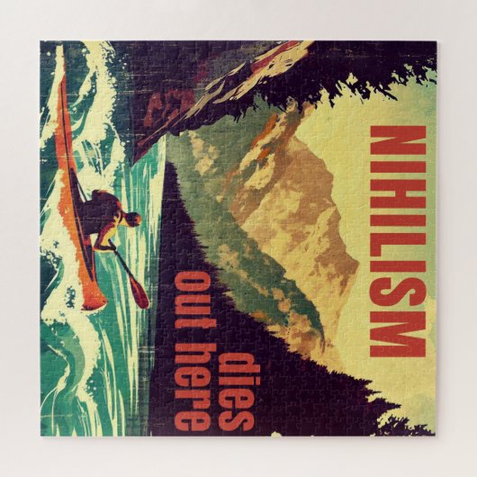 Nihilismus stirbt hier am Kajak Puzzle (Horizontal)