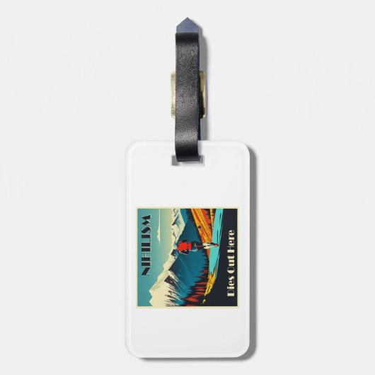 Nihilismus stirbt hier aus gepäckanhänger (Rückseite vertikal)