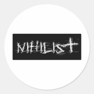 Nihilist Runder Aufkleber