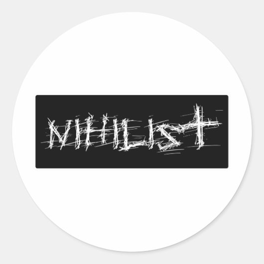 Nihilist Runder Aufkleber (Vorderseite)
