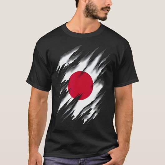 Nihon Koku Nippon Koku Japanische Flagge Japan T-Shirt (Vorderseite)