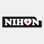 Nihon Liebe Heart Flag Autoaufkleber (Vorne)