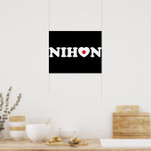 Nihon Liebe Heart Flag Poster (Küche)